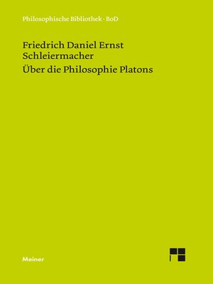 cover image of Über die Philosophie Platons